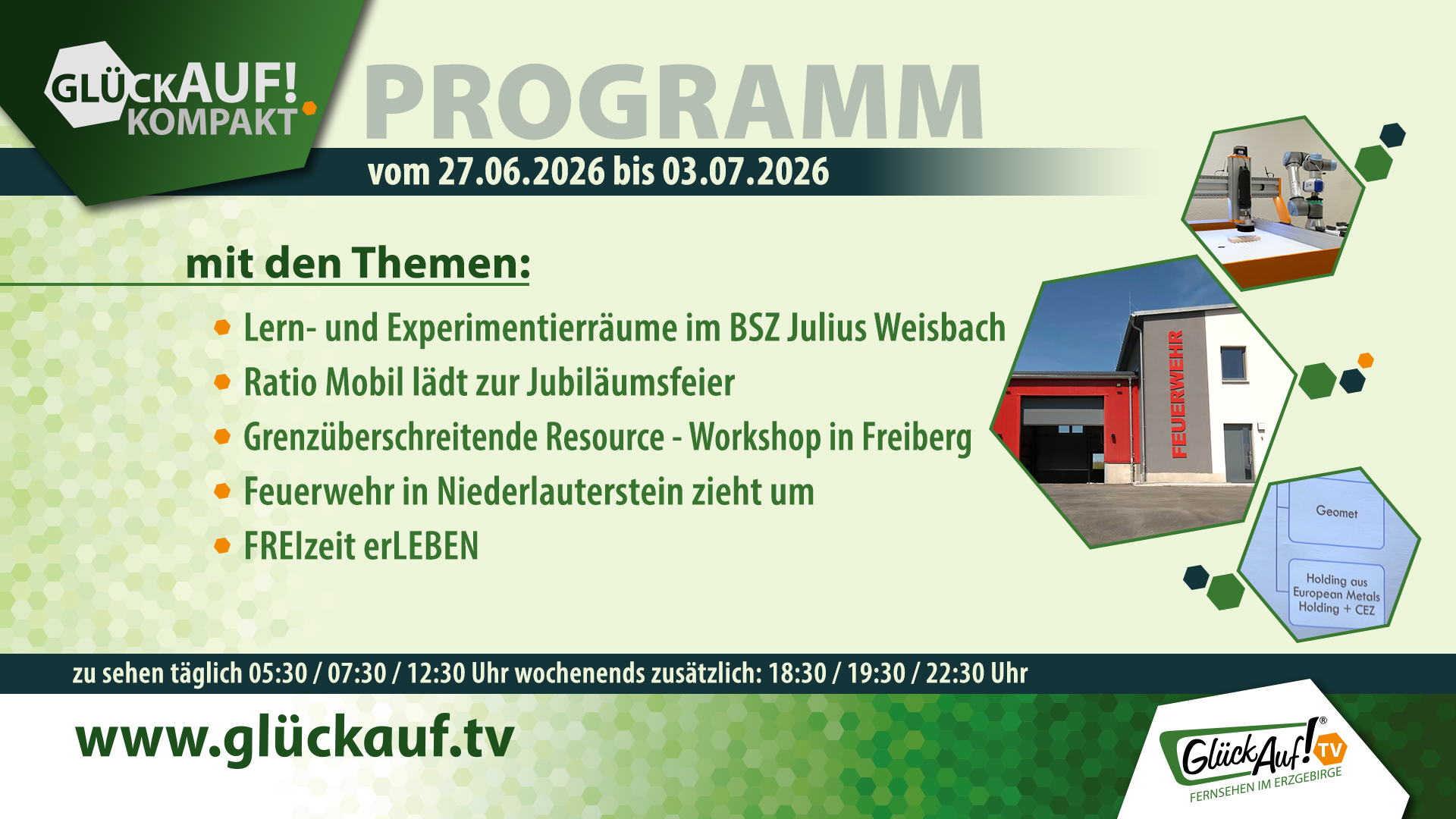 Glück Auf! kompakt für die Woche vom 27.06.2026 bis 03.07.2026