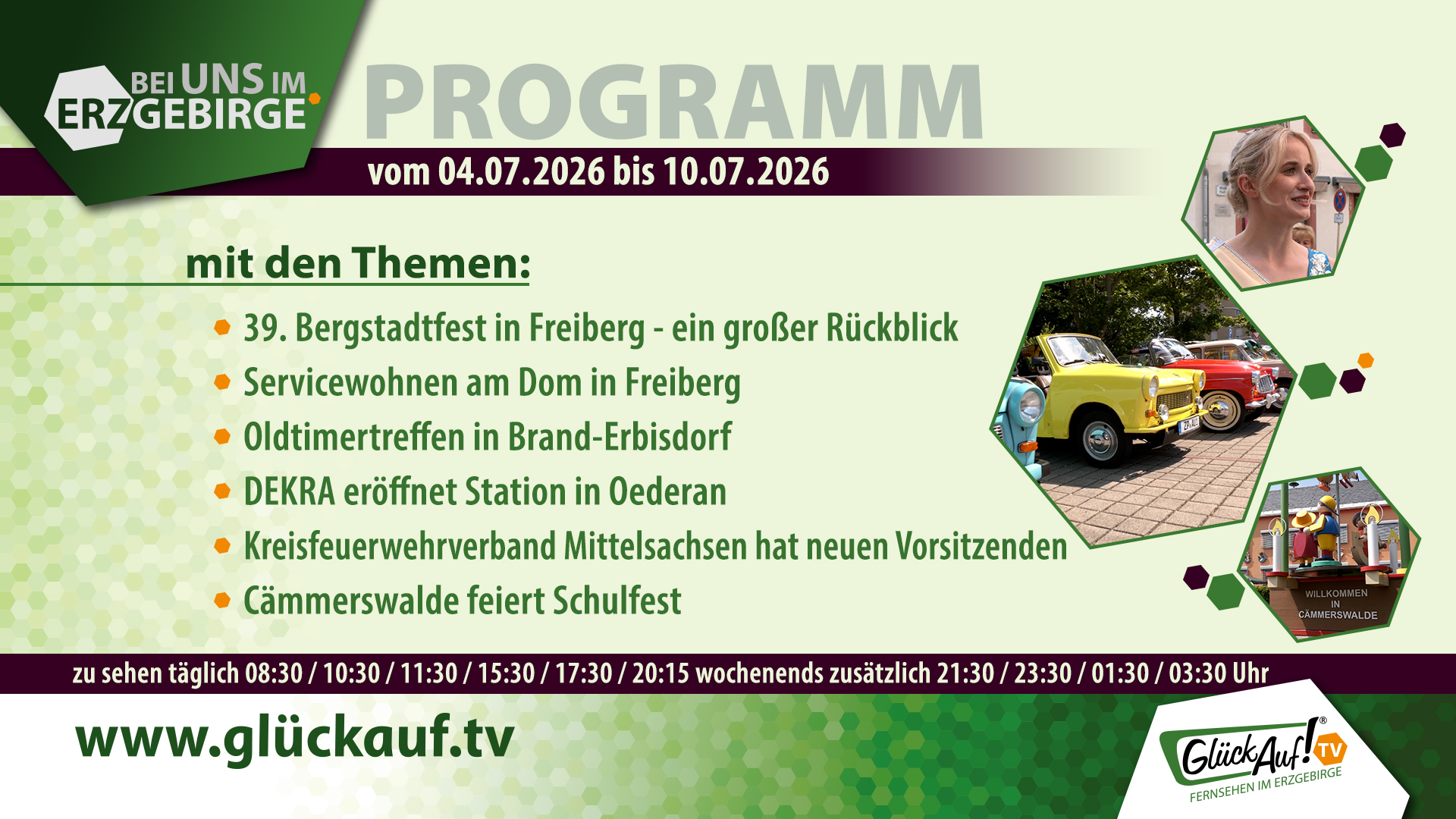 Bei uns im Erzgebirge für die Woche vom 04.07.2026 bis 10.07.2026