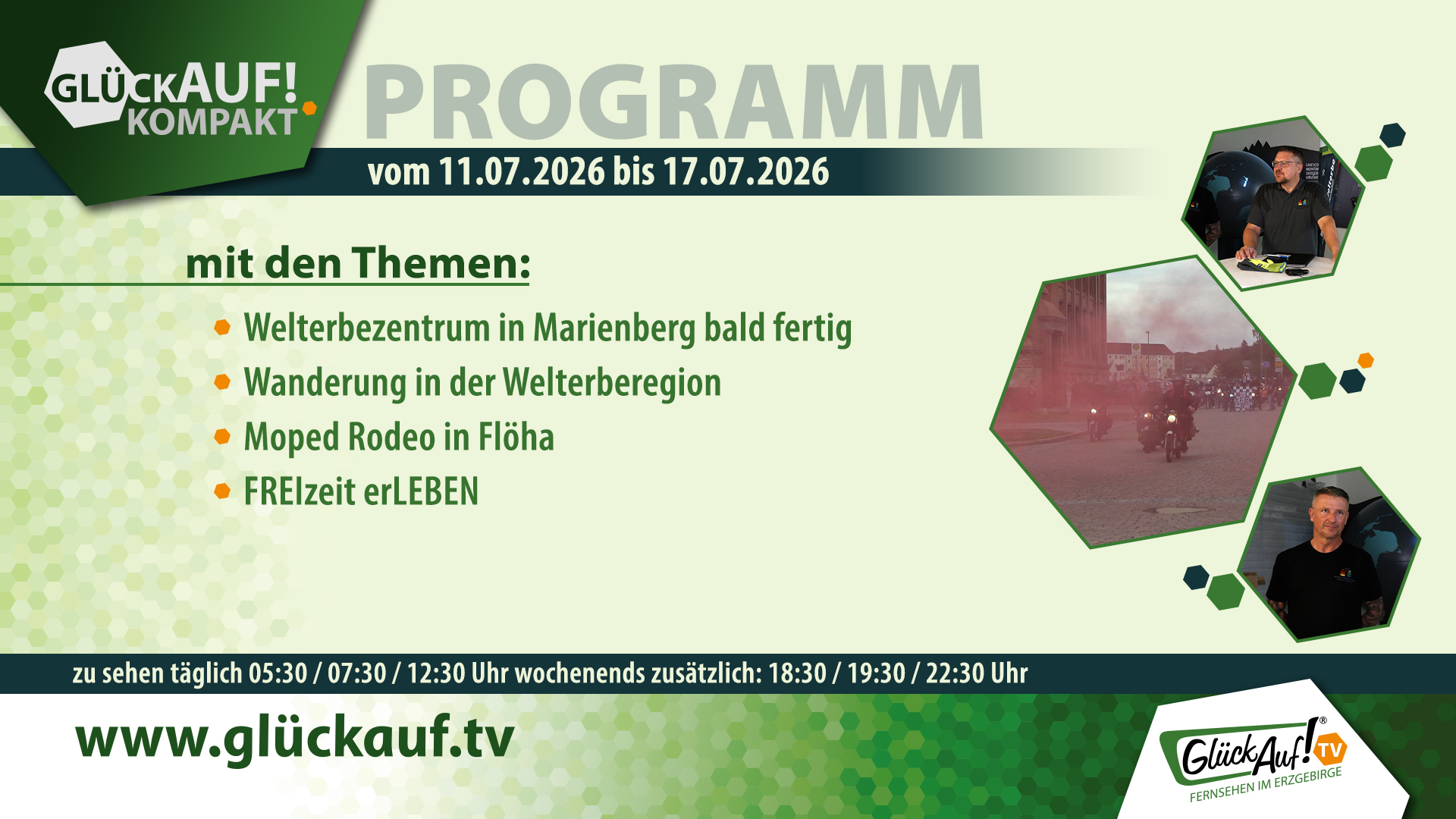 Glück Auf! kompakt für die Woche vom 11.07.2026 bis 17.07.2026