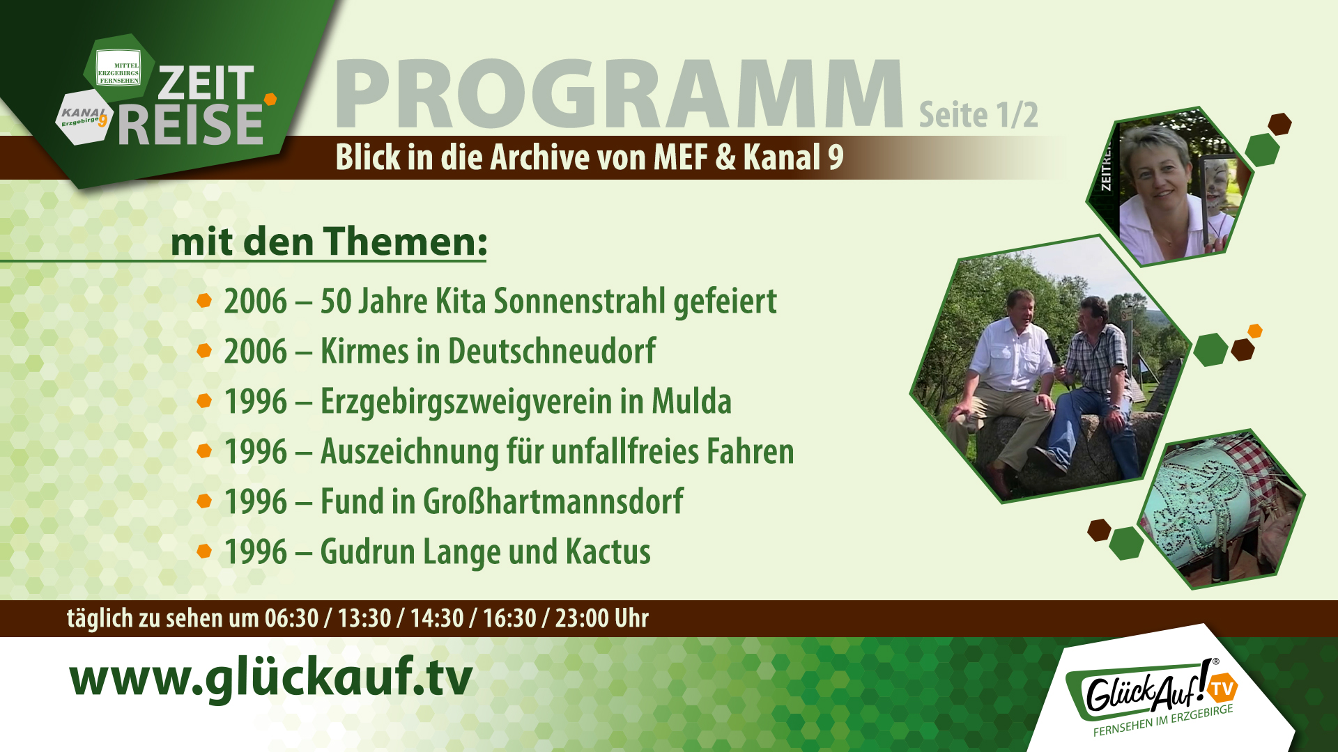 Glück Auf! TV - Zeitreise für die Woche vom 11.07.2026 bis 17.07.2026