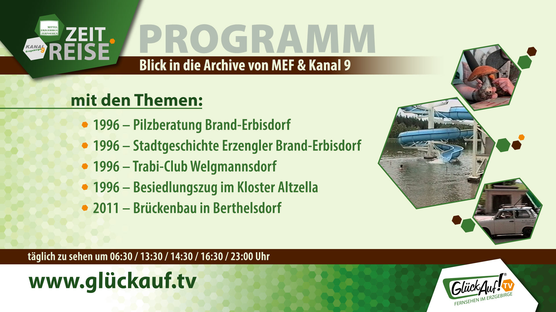 Glück Auf! TV - Zeitreise für die Woche vom 17.07.2026 bis 24.07.2026 Glück Auf! TV - Zeitreise für die Woche vom 17.07.2026 bis 24.07.2026