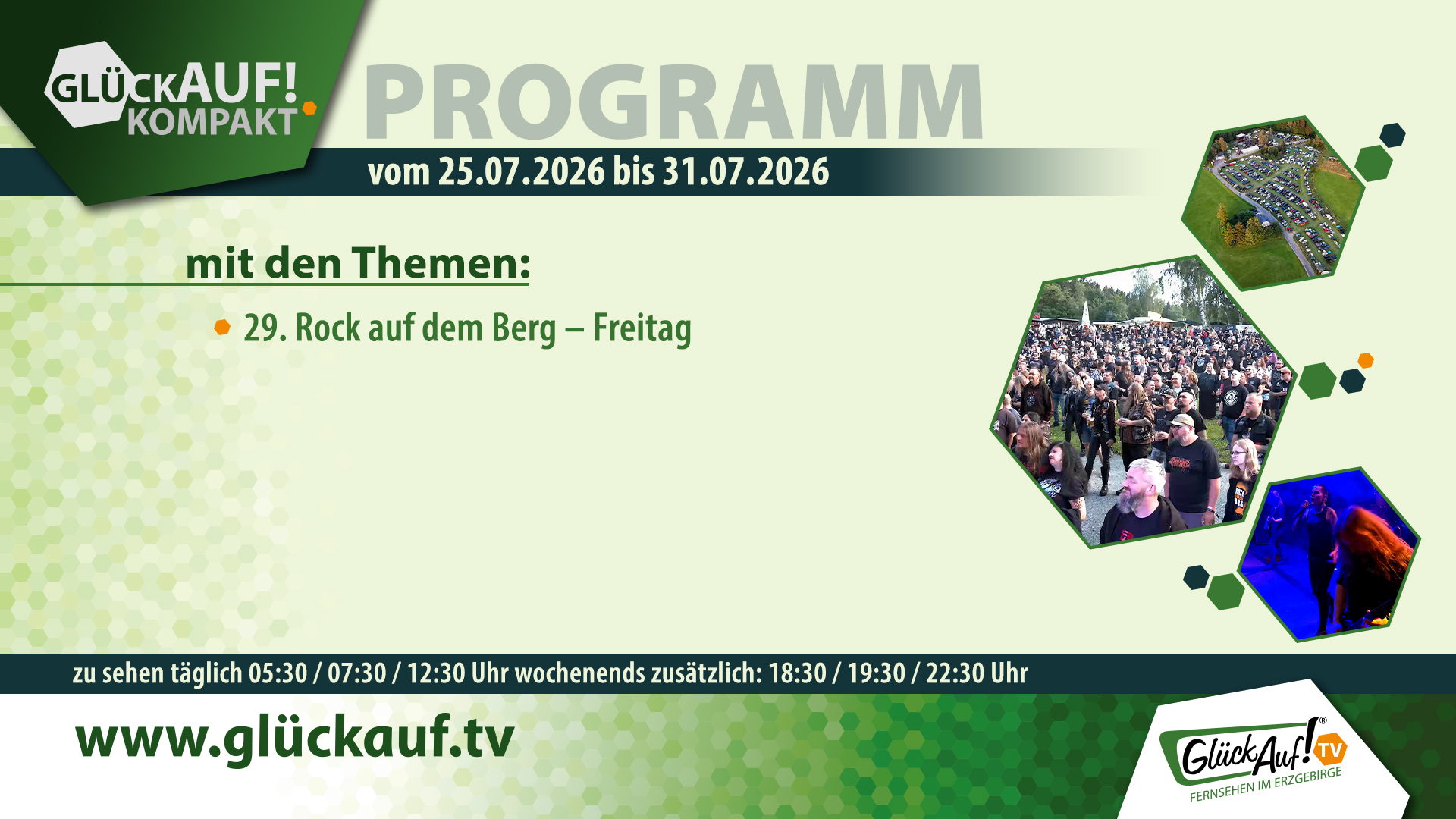 Glück Auf! kompakt für die Woche vom 25.07.2026 bis 31.07.2026 Glück Auf! kompakt für die Woche vom 25.07.2026 bis 31.07.2026