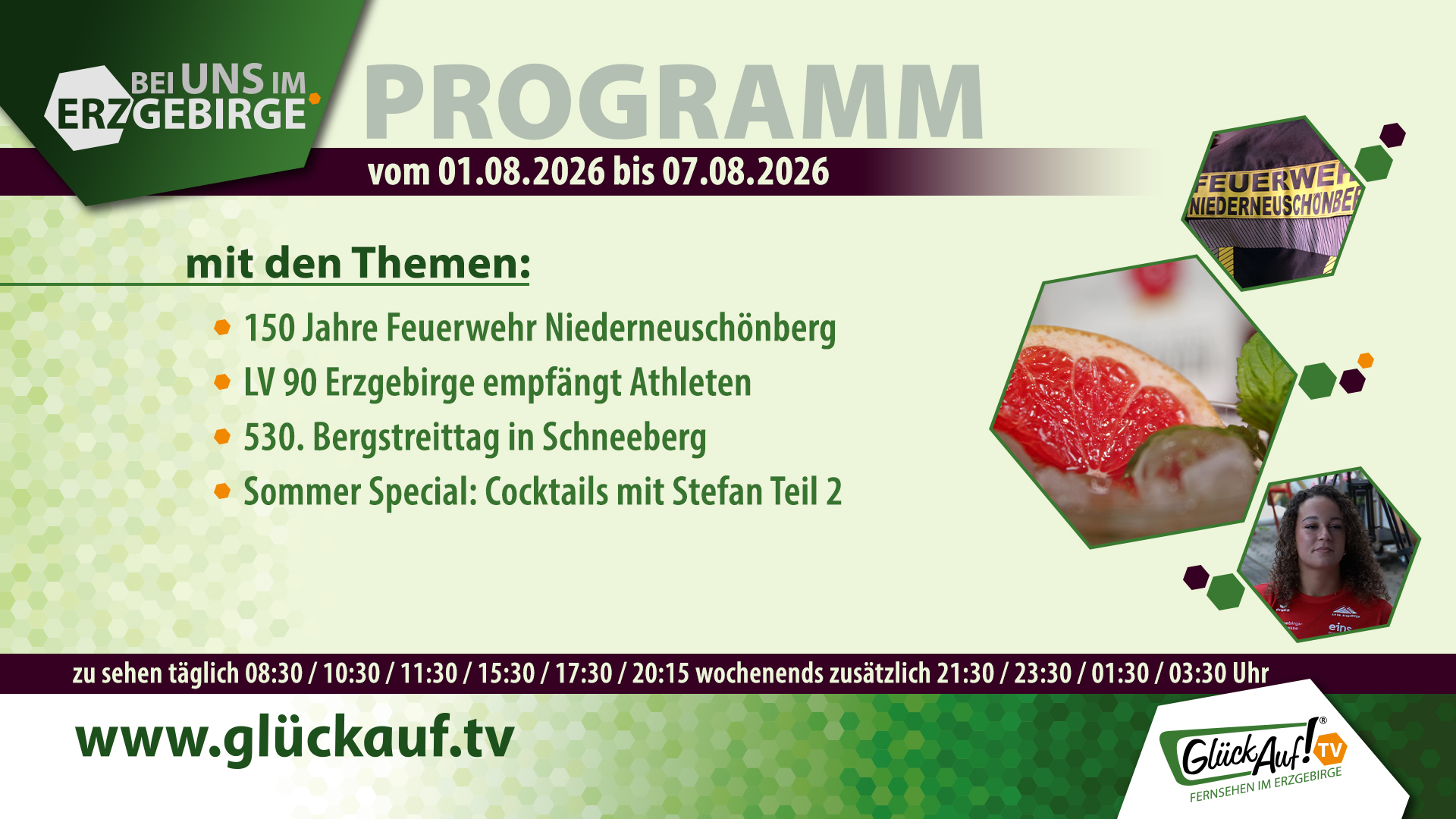 Bei uns im Erzgebirge für die Woche vom 01.08.2026 bis 07.08.2026