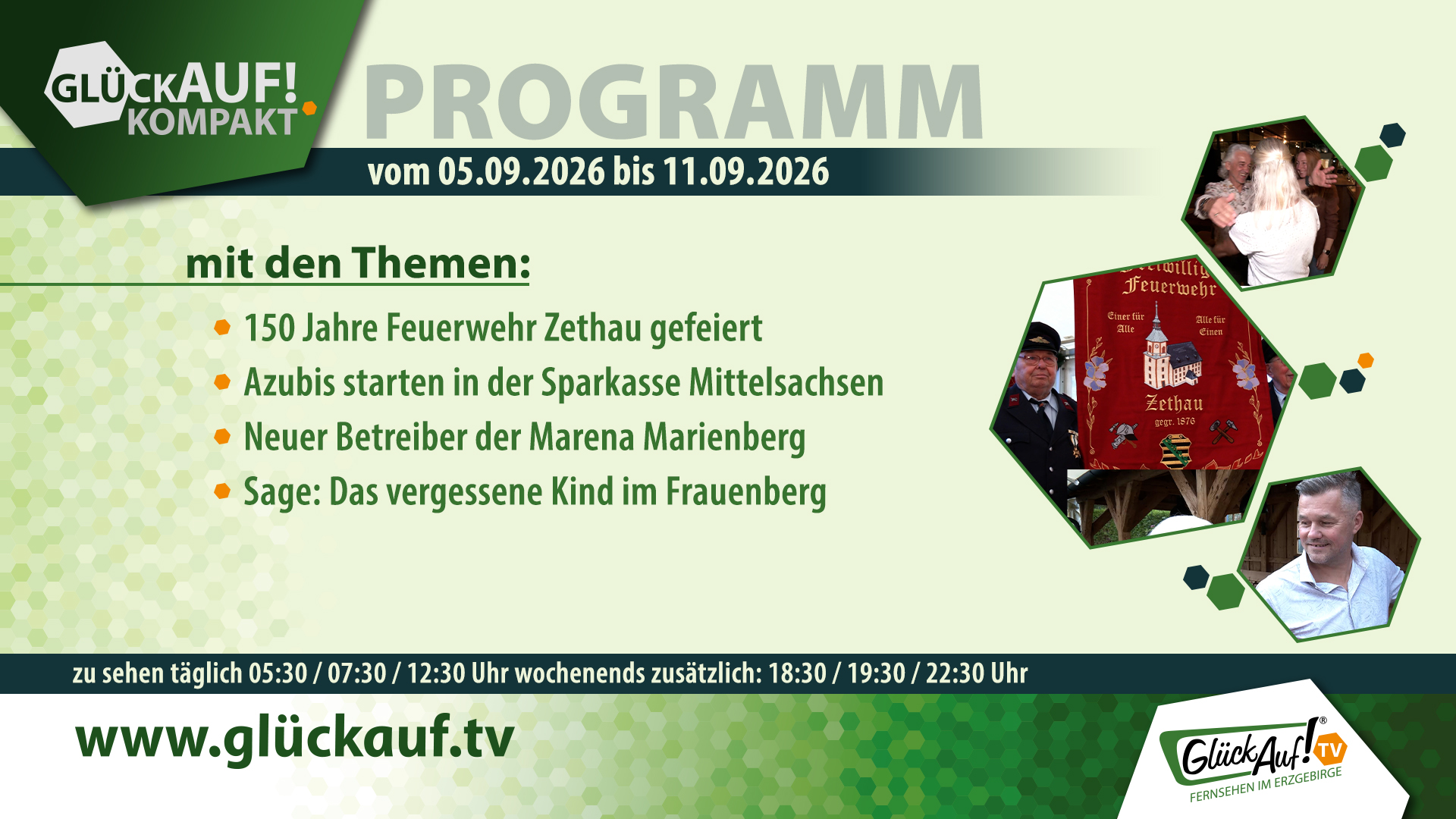 Glück Auf! kompakt für die Woche vom 05.09.2026 bis 11.09.2026 Glück Auf! kompakt für die Woche vom 05.09.2026 bis 11.09.2026