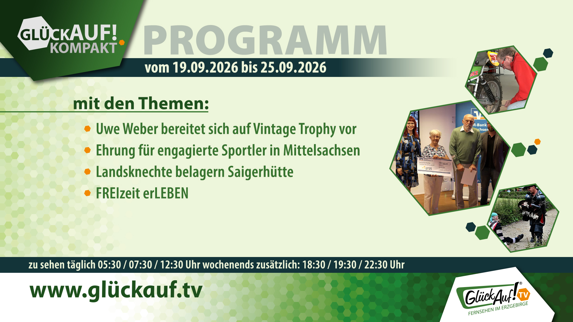 Glück Auf! kompakt für die Woche vom 19.09.2026 bis 25.09.2026