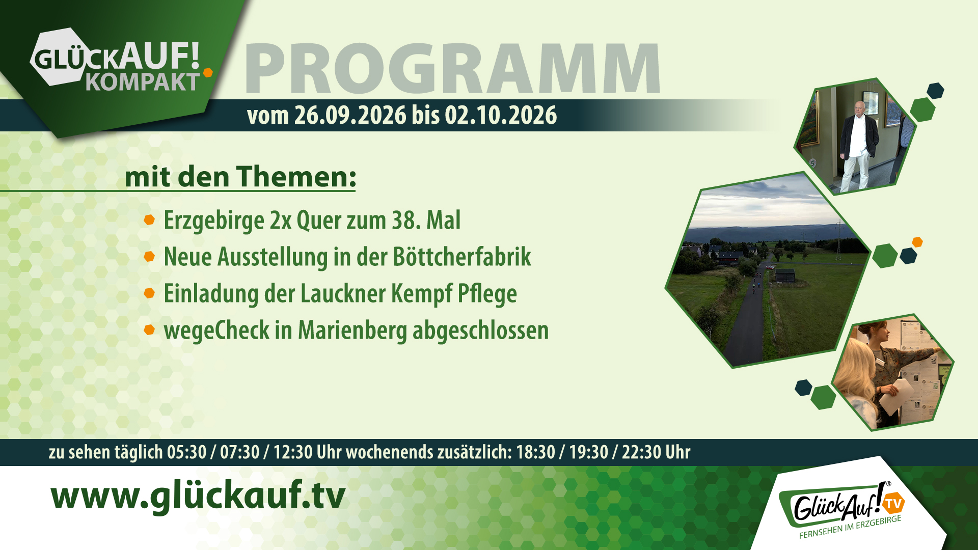 Glück Auf! kompakt für die Woche vom 26.09.2026 bis 02.10.2026 Glück Auf! kompakt für die Woche vom 26.09.2026 bis 02.10.2026