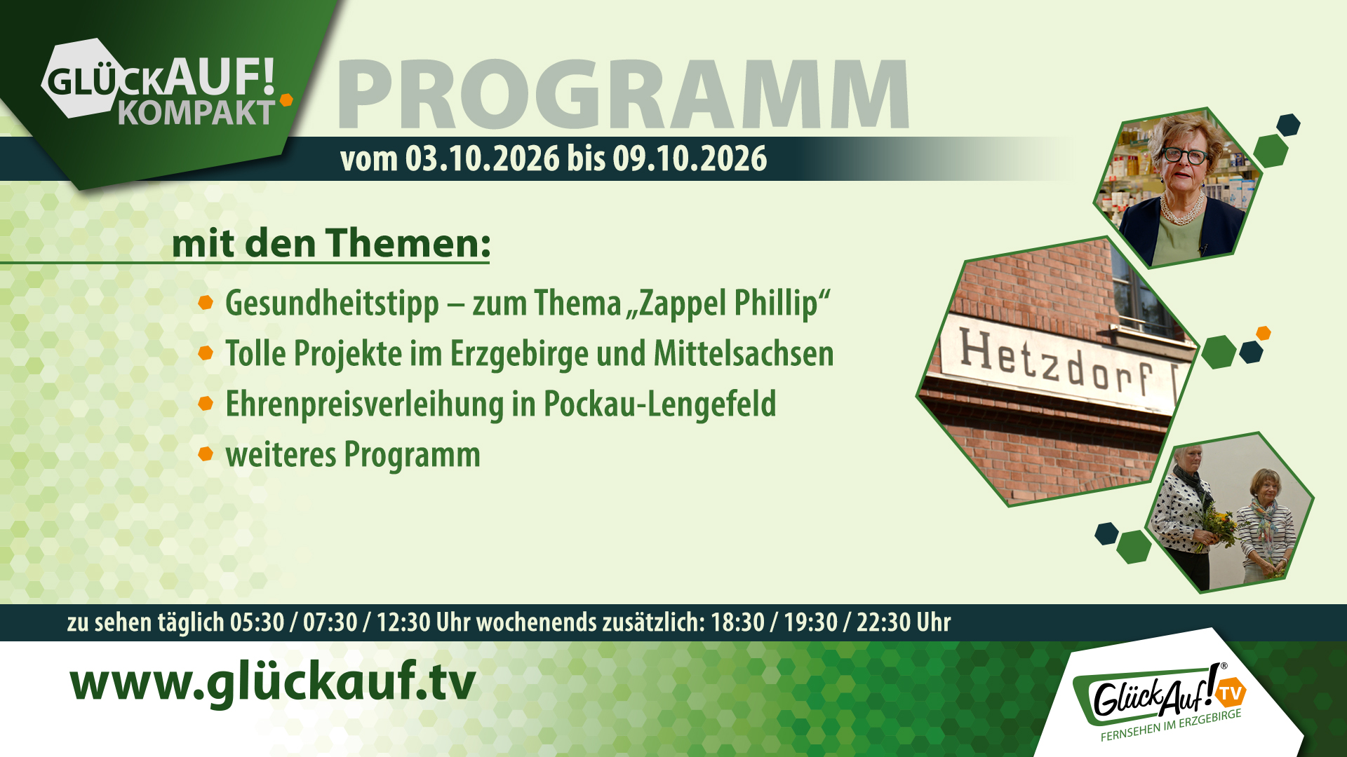 Glück Auf! kompakt für die Woche vom 03.10.2026 bis 09.10.2026 Glück Auf! kompakt für die Woche vom 03.10.2026 bis 09.10.2026