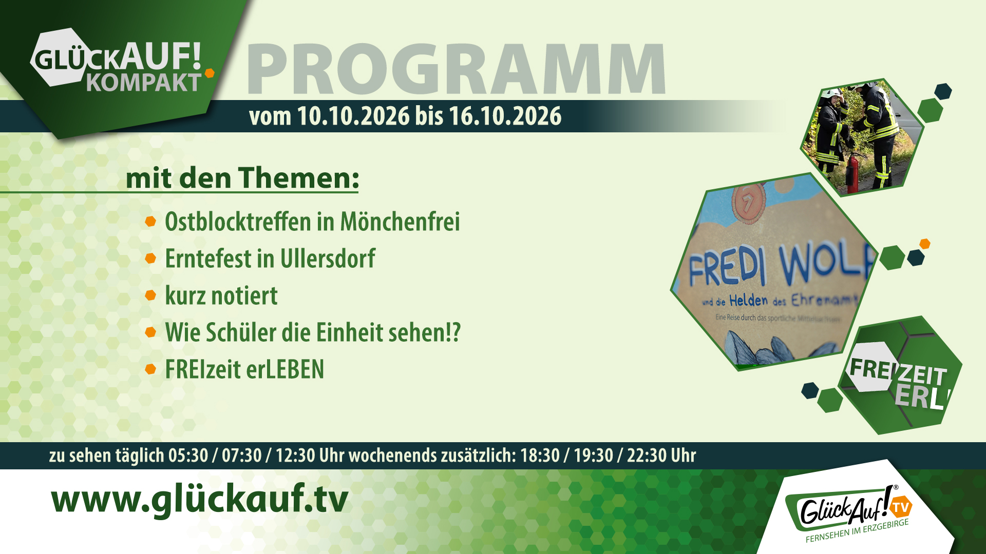 Glück Auf! kompakt für die Woche vom 10.10.2026 bis 16.10.2026
