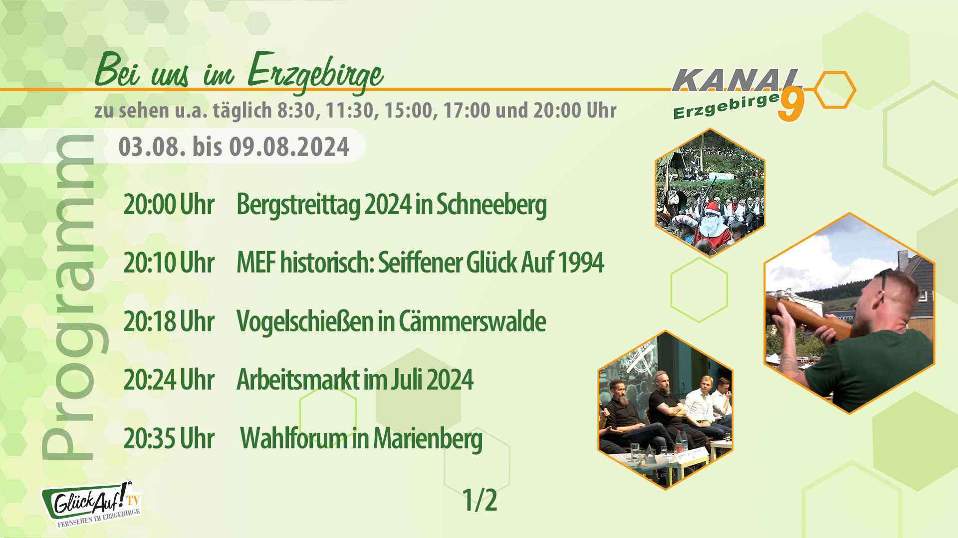 Bei uns im Erzgebirge für die Woche vom 03.08. bis 09.08.2024