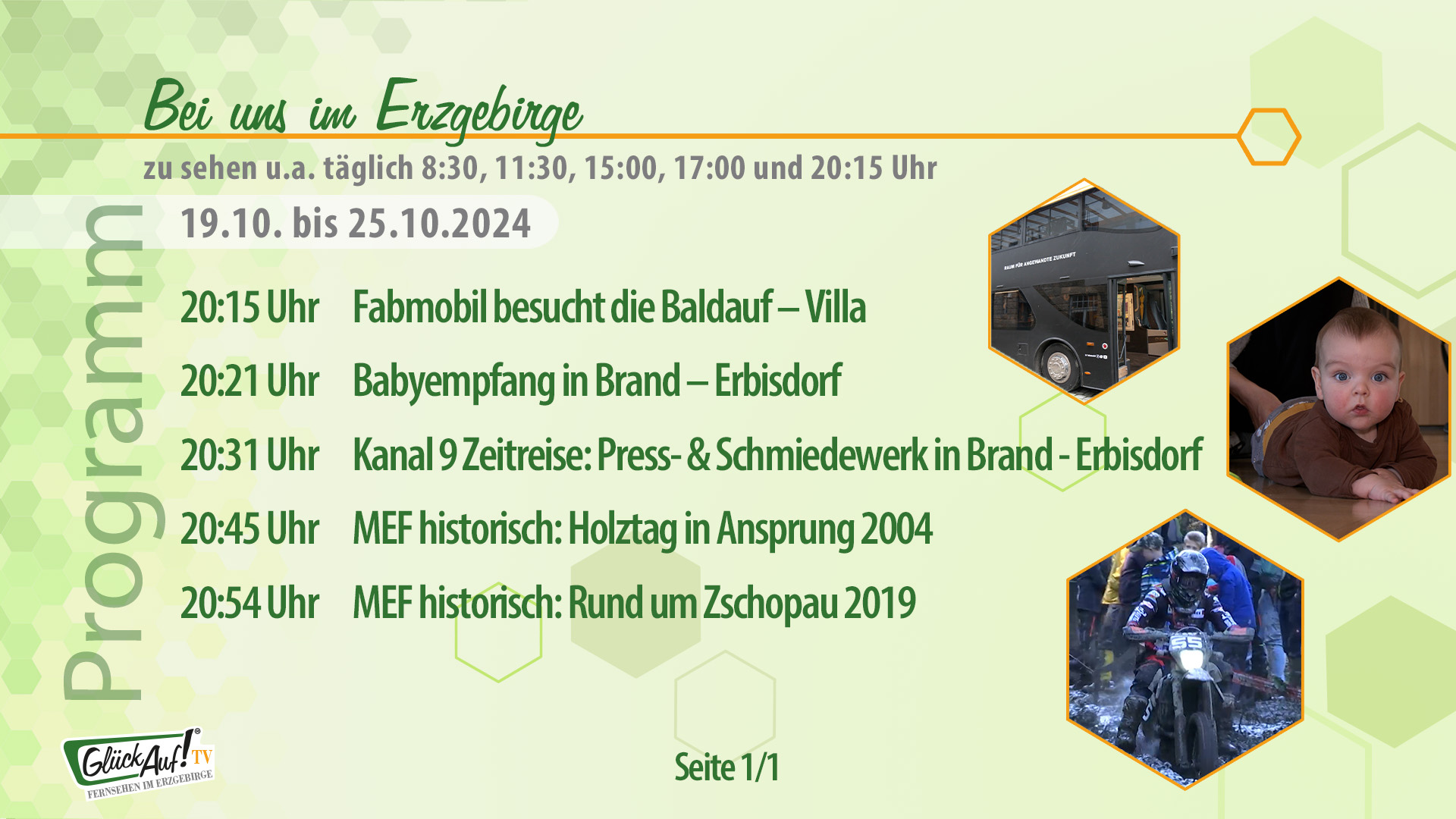 Bei uns im Erzgebirge für die Woche vom 19.10. bis 25.10.2024