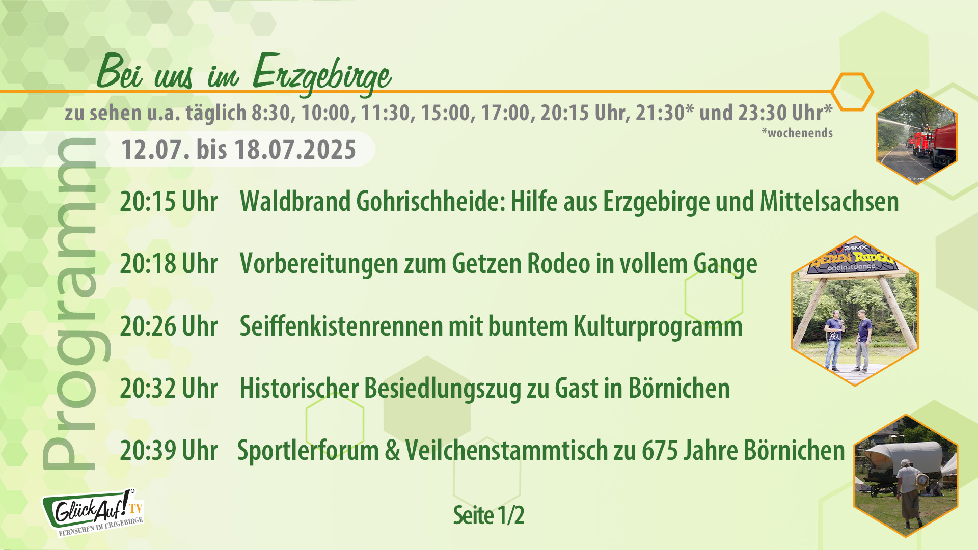 Bei uns im Erzgebirge für die Woche vom 12.07. bis 18.07.2025