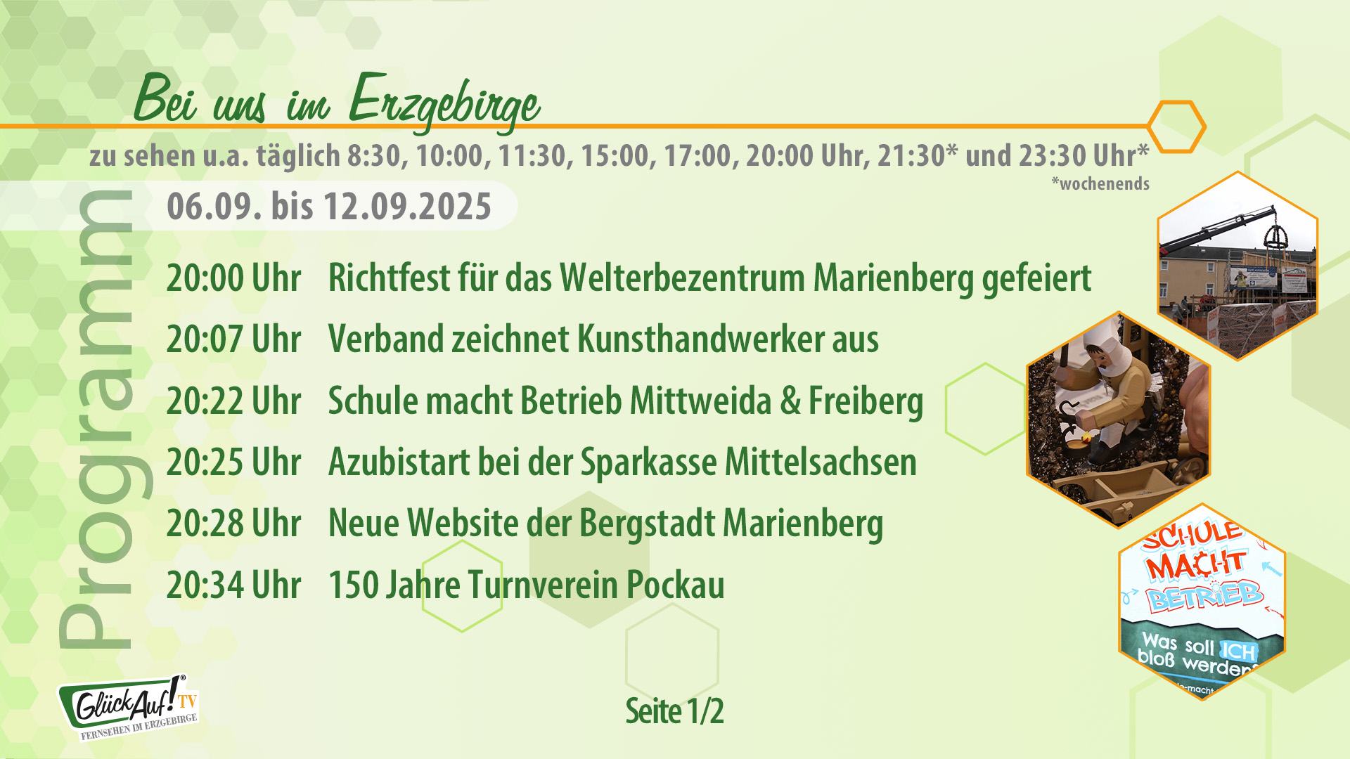 Bei uns im Erzgebirge für die Woche vom 06.09. bis 12.09.2025