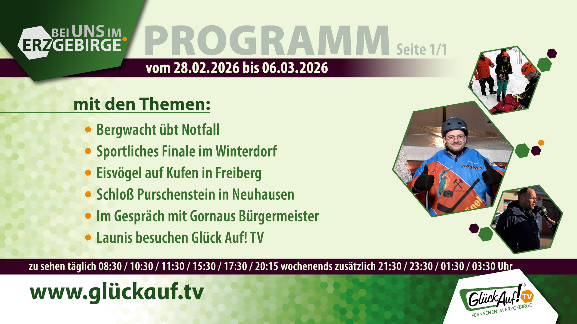 Bei uns im Erzgebirge für die 08. Kalenderwoche vom 28. Februar bis 06. Februar 2026